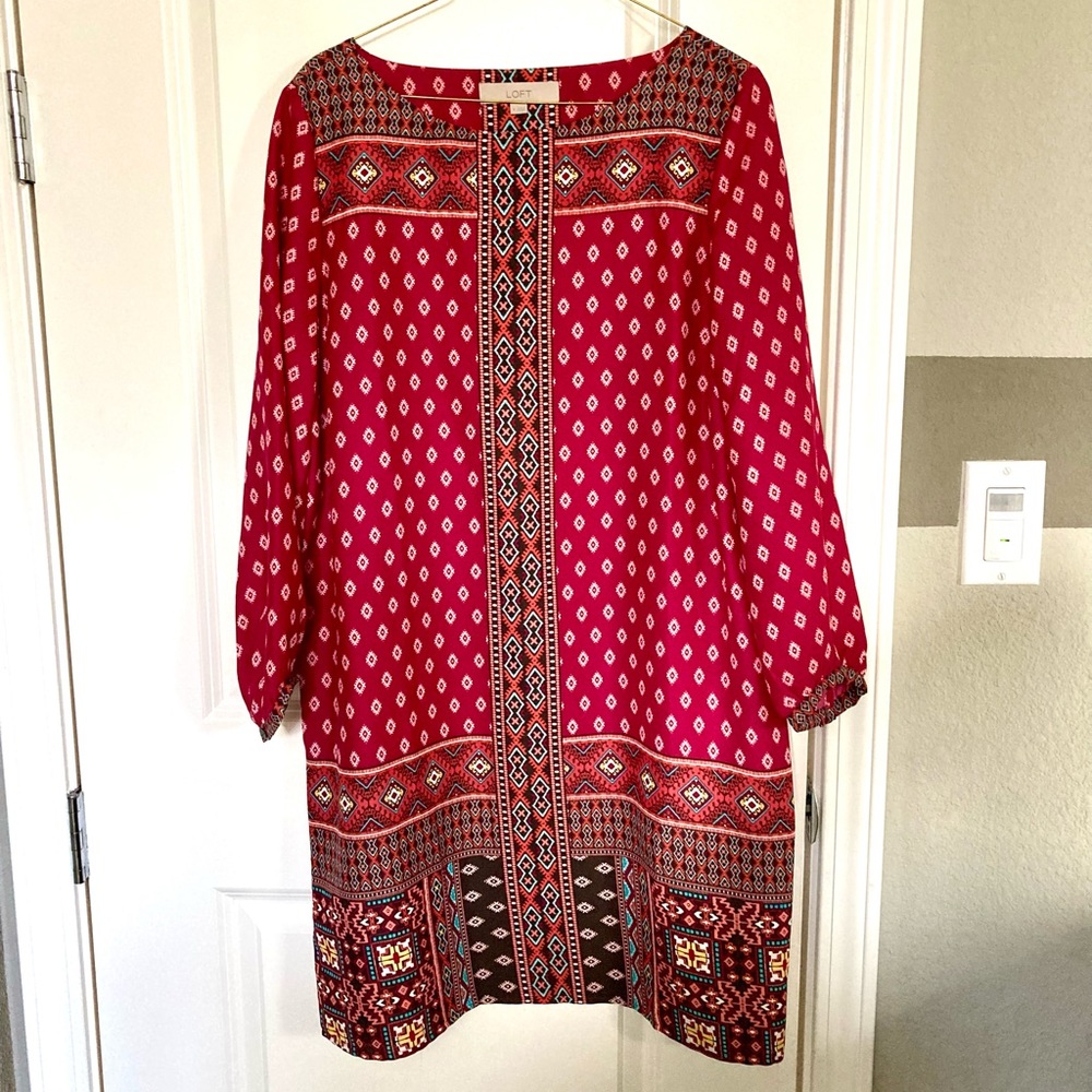 Loft Dress/Tunic Top. Magenta. Medium. EUC.
